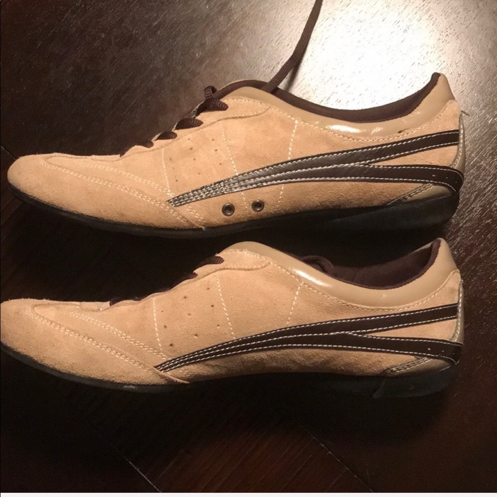 Leather & suede sneakers